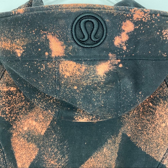 Lululemon Scuba Hoodie Black Custom Bleached 8 - Picture 6 of 16